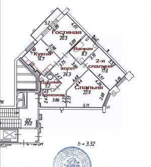 3-к квартира, на длительный срок, 113м2, 6/11 этаж
