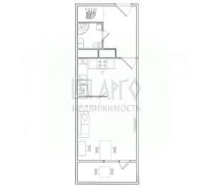 Студия квартира, на длительный срок, 30м2, 14/19 этаж