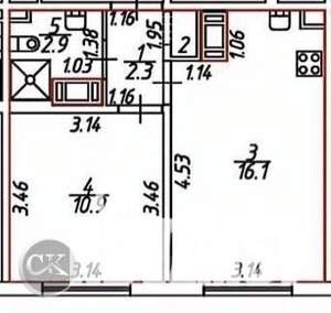 1-к квартира, на длительный срок, 33м2, 15/24 этаж