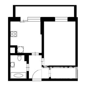 1-к квартира, на длительный срок, 35м2, 25/27 этаж