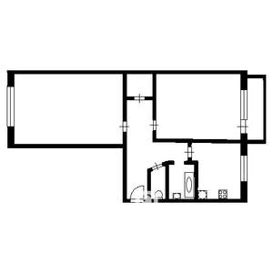 2-к квартира, на длительный срок, 50м2, 3/9 этаж