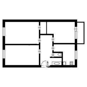 3-к квартира, на длительный срок, 60м2, 5/5 этаж