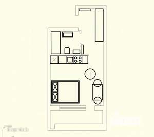 Студия квартира, на длительный срок, 26м2, 2/13 этаж