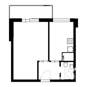1-к квартира, на длительный срок, 33м2, 2/25 этаж
