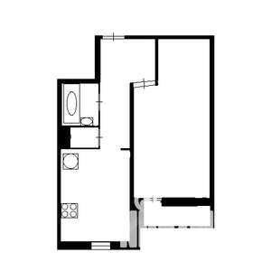 1-к квартира, на длительный срок, 40м2, 14/15 этаж