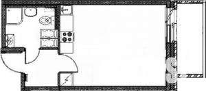 Студия квартира, на длительный срок, 24м2, 7/11 этаж