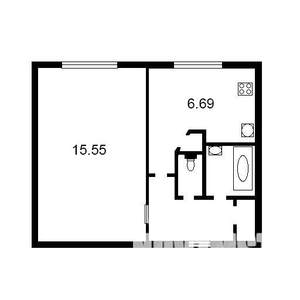 1-к квартира, на длительный срок, 30м2, 5/5 этаж