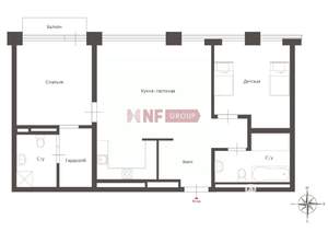 2-к квартира, на длительный срок, 74м2, 7/8 этаж