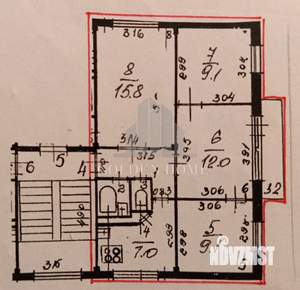 4-к квартира, на длительный срок, 60м2, 2/5 этаж