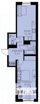 1-к квартира, на длительный срок, 42м2, 6/11 этаж