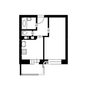 1-к квартира, на длительный срок, 36м2, 3/14 этаж