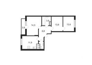 2-к квартира, на длительный срок, 58м2, 8/21 этаж