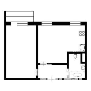 2-к квартира, на длительный срок, 50м2, 5/5 этаж