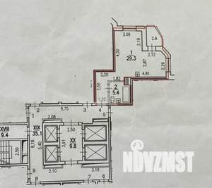 Студия квартира, на длительный срок, 35м2, 2/23 этаж
