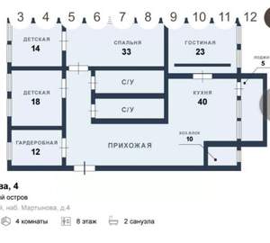 4-к квартира, на длительный срок, 190м2, 7/7 этаж