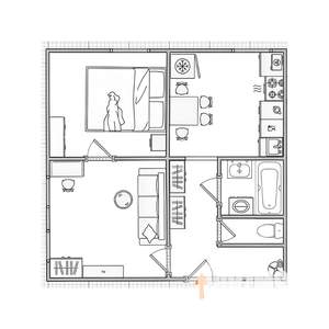 2-к квартира, посуточно, 47м2, 2/7 этаж