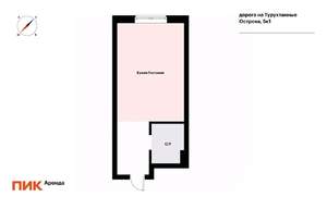 Студия квартира, на длительный срок, 26м2, 2/12 этаж