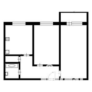 2-к квартира, на длительный срок, 44м2, 9/10 этаж