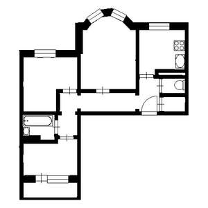 3-к квартира, на длительный срок, 79м2, 4/12 этаж