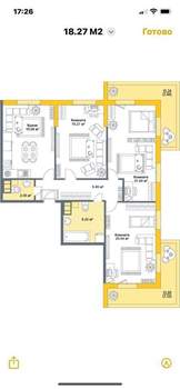 3-к квартира, на длительный срок, 110м2, 18/19 этаж