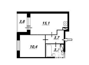 1-к квартира, на длительный срок, 35м2, 7/12 этаж