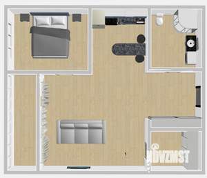 2-к квартира, на длительный срок, 40м2, 13/14 этаж