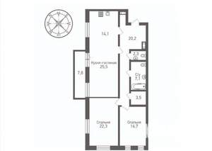 3-к квартира, на длительный срок, 110м2, 6/12 этаж