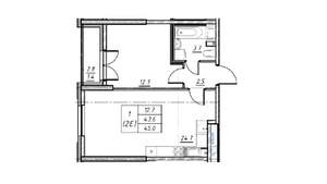 1-к квартира, на длительный срок, 45м2, 15/16 этаж