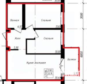 2-к квартира, на длительный срок, 52м2, 12/16 этаж