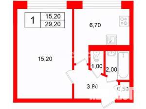 1-к квартира, на длительный срок, 29м2, 8/9 этаж