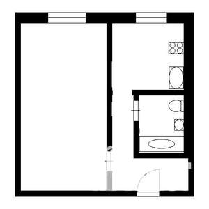 1-к квартира, на длительный срок, 33м2, 1/9 этаж