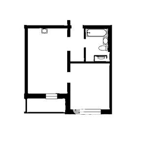 1-к квартира, на длительный срок, 36м2, 21/25 этаж