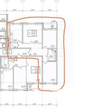 3-к квартира, на длительный срок, 78м2, 4/20 этаж