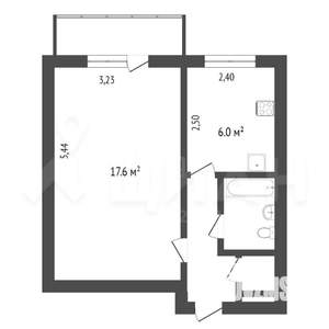 1-к квартира, на длительный срок, 34м2, 7/12 этаж