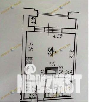 Студия квартира, на длительный срок, 25м2, 3/19 этаж