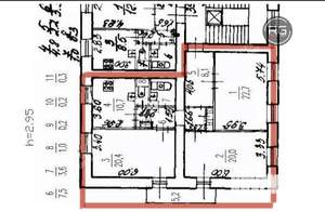 3-к квартира, на длительный срок, 95м2, 3/6 этаж