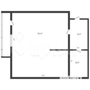 1-к квартира, на длительный срок, 34м2, 11/18 этаж