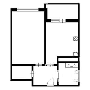 1-к квартира, на длительный срок, 45м2, 3/7 этаж
