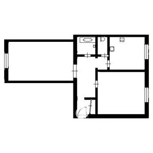 2-к квартира, на длительный срок, 57м2, 2/5 этаж