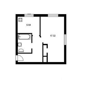 1-к квартира, на длительный срок, 31м2, 2/5 этаж
