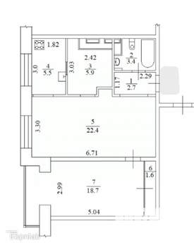 2-к квартира, на длительный срок, 58м2, 13/16 этаж
