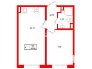 1-к квартира, на длительный срок, 34м2, 11/21 этаж