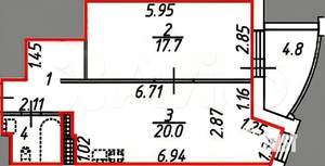 2-к квартира, на длительный срок, 55м2, 22/26 этаж