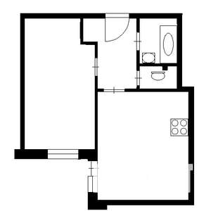 1-к квартира, на длительный срок, 43м2, 4/27 этаж