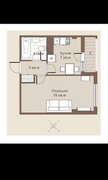 1-к квартира, на длительный срок, 30м2, 5/15 этаж