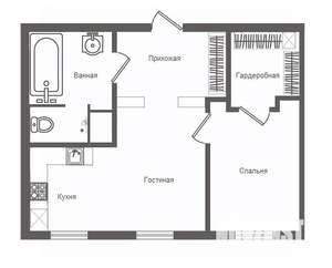 2-к квартира, на длительный срок, 58м2, 6/6 этаж