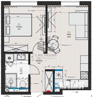 2-к квартира, на длительный срок, 40м2, 2/10 этаж