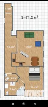 2-к квартира, на длительный срок, 90м2, 2/4 этаж