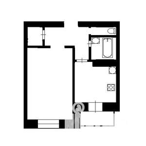 1-к квартира, на длительный срок, 38м2, 4/12 этаж