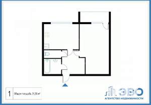 1-к квартира, на длительный срок, 31м2, 18/24 этаж